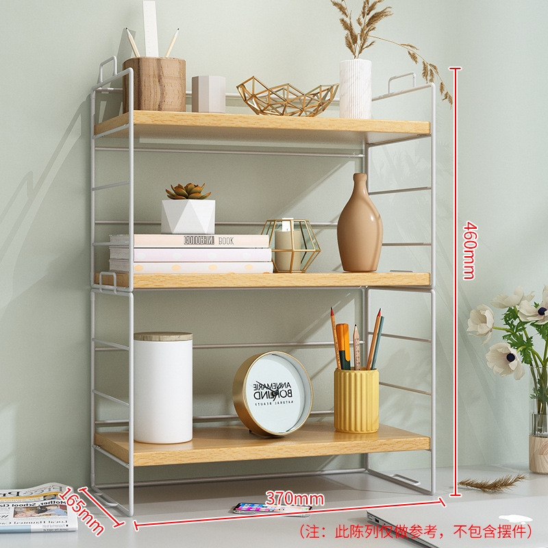 Three-tiered design - white frame and solid wood