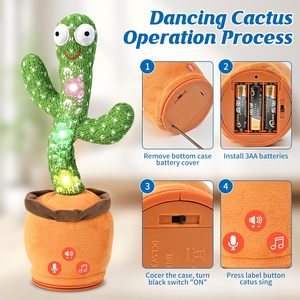 La maggior parte delle <span class=keywords><strong>bambole</strong></span> elettroniche di Cactus parlanti di peluche giocattolo all'ingrosso dei bambini Cactus con ballo Bailarin canzone di educazione giocattolo - Product Image 4