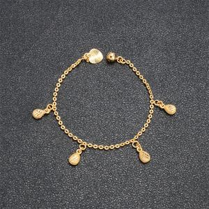 Bracelets pour femmes plaqués or 24 carats JXX Wholesale, nouveau design, petits charms en cuivre, bijoux de type bracelet. - Product Image 2