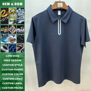 Polo Casual de Punto Ligero y Transpirable con Cierre de Media Cremallera y Contraste de Color - Product Image 3