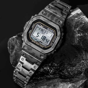 Correa de reloj de metal DMD DW5600 con hebilla de acero inoxidable 316 y piezas de repuesto de caja de bisel para relojes de dos y dos años de duración - Product Image 5