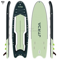 JTRDA Méga SUP gonflable de 18 pi à double couche pour plusieurs personnes, super grande taille, bateau dragon, SUP d'équipe, énorme sup