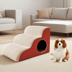 Nuovo robusto ergonomico Multi-Step <span class=keywords><strong>Pet</strong></span> scale per cani e gatti morbidi ad alta densità gradini antiscivolo scale di sicurezza per letto o divano - Product Image 4