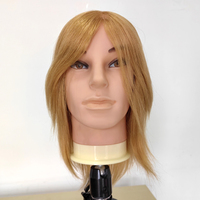 Tête de mannequin pour la pratique de la coiffure, poupée d'entraînement, tête d'entraînement pour la cosmétologie, cheveux humains réels, pour les stylistes