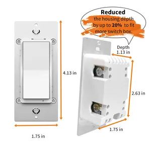 Automazione domestica di lusso Apple HomeKit Zigbee US Dimmer Standard Smart Switch 3 vie Wifi Touch Light Dimmer Switch Wall
