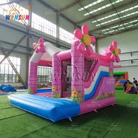 Château Gonflable Commercial Winsun Thème Fleurs en PVC, Combo Extérieur pour Enfants, Ignifuge, Étanche, Installation Facile, Taille Personnalisée