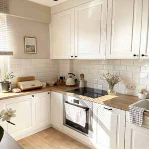 Juego de Gabinetes de Cocina Modulares Blancos, Gabinetes de Pared con Gran Espacio de Almacenamiento, Encimera Duradera y Fácil de Limpiar, Directo de Fábrica para Apartamento - Product Image 3