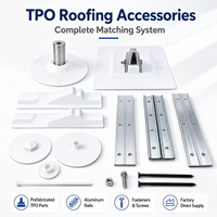 Accessoires d'étanchéité pour toitures solaires TPO, fixations de montage de panneaux photovoltaïques pour membrane de toiture TPO