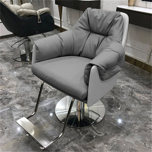 Sillón de Barbería Moderno Kisen, Cuero Sintético, Altura Ajustable, Base Redonda, Muebles de Salón, Set de Estación de Peluquería - Product Image 5