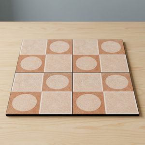 Carreaux de sol en céramique effet pierre de rivière, 12x12 pouces, brillants, émaillés, design numérique rustique - Product Image 2