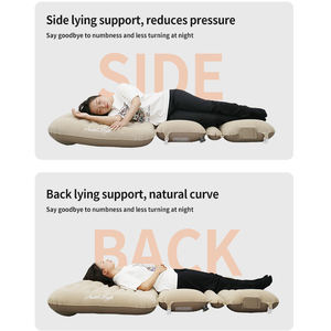 เตียงนอนในรถยนต์แบบพับสามตอน ผิวเคลือบ PVC พร้อมปั๊มลมไฟฟ้าในตัว โซฟาเบดแบบพองลมได้เอง ที่นอนเป่าลมสำหรับตั้งแคมป์ในรถยนต์ - Product Image 2