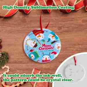Occasional DIY High Quality Environment-Friendly Waterproof Shatterproof Sublimation Blank Ceramic Personalized <b>Christmas</b> - Product Image 3