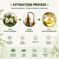 Huile Essentielle Pure d'Eucalyptus Citronné Naturel en Gros, Spray Rafraîchissant pour Ambiance avec Base d'Odeur Fraîche