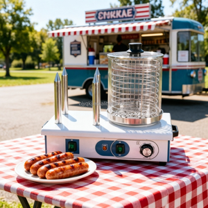 Máquina Calentadora de <span class=keywords><strong>Salchichas</strong></span> Eléctrica de 4 Varillas para Panadería, Tienda de Conveniencia y Bar de Snacks, Equipo de Catering para Corn Dogs - Product Image 1