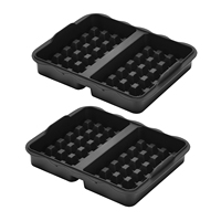 Moule à gaufres en silicone de qualité alimentaire, lot de 2, antiadhésif et facile à démouler, ustensiles de cuisson sans BPA pour friteuse à air, four, outils de pâtisserie maison