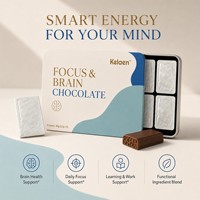 Barra de Suplemento Dietético de Chocolate Kelaen Focus and Brain, 8 Piezas de 96g para el Aprendizaje y el Trabajo