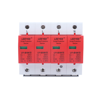4p 100ka 380v Ac spd Din Rail Mount Three Phase Power Supply Surge Protector