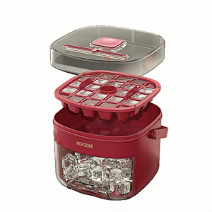 Moule <span class=keywords><strong>à</strong></span> glaçons en plastique <span class=keywords><strong>à</strong></span> 48 compartiments, plateau <span class=keywords><strong>à</strong></span> glaçons blanc et rouge - Product Image 1