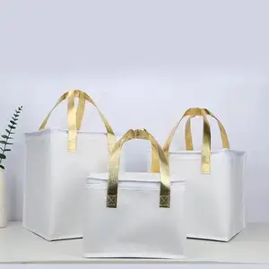 Huahao Extra grande y resistente logotipo personalizado bolsa reutilizable bolsa térmica con aislamiento Premium bolsa térmica con logotipo personalizado