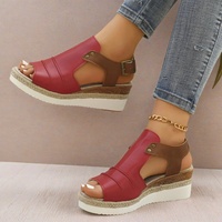 Sandales compensées d'été pour femmes, design mode, chaussures d'extérieur antidérapantes, mules à plateforme lumineuses, sandales plates d'automne
