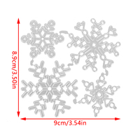 AAGU 4 pz/set New Metal Cutting Dies mold Scrapbooking Craft Cutting Die Snowflake Metal Craft Dies for Invitation Card