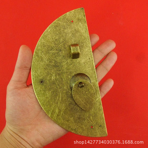 <b>Brass</b> Round Cabinet <b>Door</b> Handle 159mm Traditional Style Drawer Lock B2072 - Product Image 3