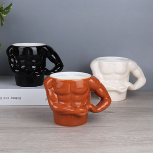 Cốc 3D Cá Tính Sáng Tạo Cốc Hình Cơ Thể Cho Nam Cốc Cơ Bắp Bằng Gốm Bia Cà Phê Trà Có Logo - Product Image 3
