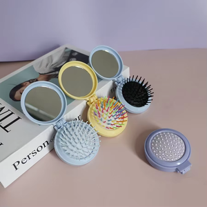 مخصص دائري للأطفال لطيف من البلاستيك جولة صغيرة تدليك الطفل تسمية خاصة تصنيع مع مرآة - Product Image 2