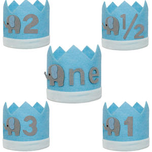 Venta directa de fábrica de corona de cumpleaños de fieltro brillante Linda barata - Product Image 2