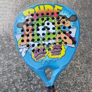 Raquette <span class=keywords><strong>de</strong></span> padel en fibre <span class=keywords><strong>de</strong></span> carbone 18k, forme goutte d'eau, haute dureté, technologie Eva Patent Rd 17 degrés, 17 ans d'expérience - Product Image 1