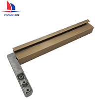 Profilés de porte en verre de garde-robe en aluminium brossé sur mesure, profilé de volet roulant à cadre en aluminium extrudé pour porte d'armoires de cuisine
