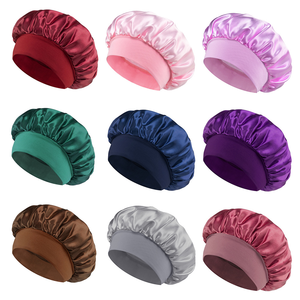 Bonnet <span class=keywords><strong>de</strong></span> Nuit en Satin Classique Européen et Américain à Bord Large pour Femmes Dormant - Product Image 6