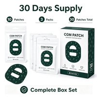 Patch adhésif CGM imperméable et respirant, respectueux de la peau, pour la fixation du capteur de surveillance continue du glucose, disponible en version OEM personnalisée