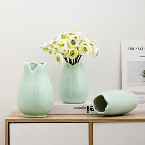 Light Luxury Premium Feel Ceramic Vase With Hydroponic Function for Living Room Dried Fresh <b>Flower</b> <b>Display</b> Decoration - Product Image 2