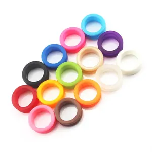 16 Colors Hair Pet Silicone Ring Finger Ring Inserts For Scissors