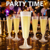 Gobelets en plastique rigide transparent jetables de 150 ml pour la vie quotidienne à la maison, les fêtes, les mariages, les toast et la dégustation de champagne