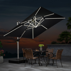 Parasol solaire de luxe en aluminium de haute qualité pour marché commercial, patio, jardin, extérieur avec lumières LED - Product Image 1