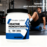 Poudre de monohydrate de créatine micronisée de qualité supérieure en gros Nutrition sportive pour adulte 500G pré-entraînement post-entraînement
