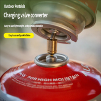 Adaptateur portable gonflable pour bouteille de gaz butane en laiton pour réchaud de camping extérieur - Accessoires de brûleur à gaz - Outil de camping