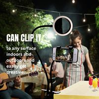 Anneau lumineux LED pour selfie de 4 pouces avec clip de bureau et support de téléphone portable, éclairage à 360 degrés du fabricant