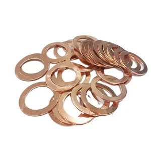Accessoires de quincaillerie rondelle plate en acier au carbone zingué métallique rondelle de joint en cuivre métallique