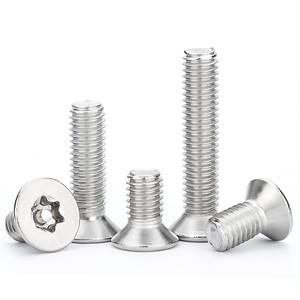 Tornillo de Seguridad Torx de Cabeza Avellanada de Acero Inoxidable 304 de Alta Calidad, Métrico M2-M8, Grado Estándar A2-70, Marca NINDEJIN - Product Image 1