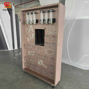 SMOOTH New Arrival Popular Champagne Wall <b>Backdrop</b> <b>Stand</b> With Led Neon Signs For Party Event Usage - Product Image 6