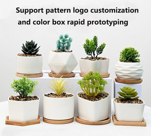 K & B <span class=keywords><strong>vendita</strong></span> calda poligono ceramica oro-spruzzato giardino decorativo vaso di fiori di alta qualità <span class=keywords><strong>per</strong></span> la decorazione esterna - Product Image 6