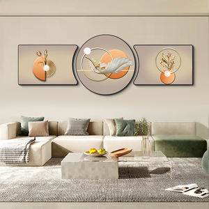 Nuovo Design: Set di 3 Stampe d'Arte in Porcellana Cristallina con Cornice in PVC e Alluminio, Natura Morta di Lusso per <span class=keywords><strong>Soggiorno</strong></span> Moderno - Product Image 1