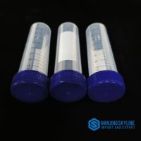 Tube de centrifugation conique de 50 ml avec bouchon à vis, tube en plastique gradué pour la recherche clinique