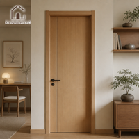 Ensemble d'intérieur en bois massif XINGRUO, design minimaliste, isolation acoustique, poignée noire mate - Pré-monté pour chambre, hôtel, appartement