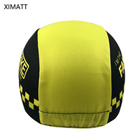 Doublure de casque en polyester absorbant la transpiration et à séchage rapide, imprimé floral ; Casquette de cyclisme sur route en plein air ; Équipement de cyclisme unisexe noir et jaune