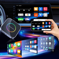 WOOBOOMAGIC A2 8GB+128GB AI CarPlay Box dengan Metal & Kaca Abu-abu WiFi 5GHz Android Auto Kabel/Bluetooth LED Terang Garansi 1 Tahun