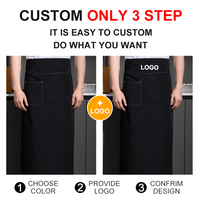 Nouveau tablier de cuisine cuisine Bar Restaurant uniforme personnalisé cuisinière tablier de travail pour débroussailleuse demi-taille tablier
